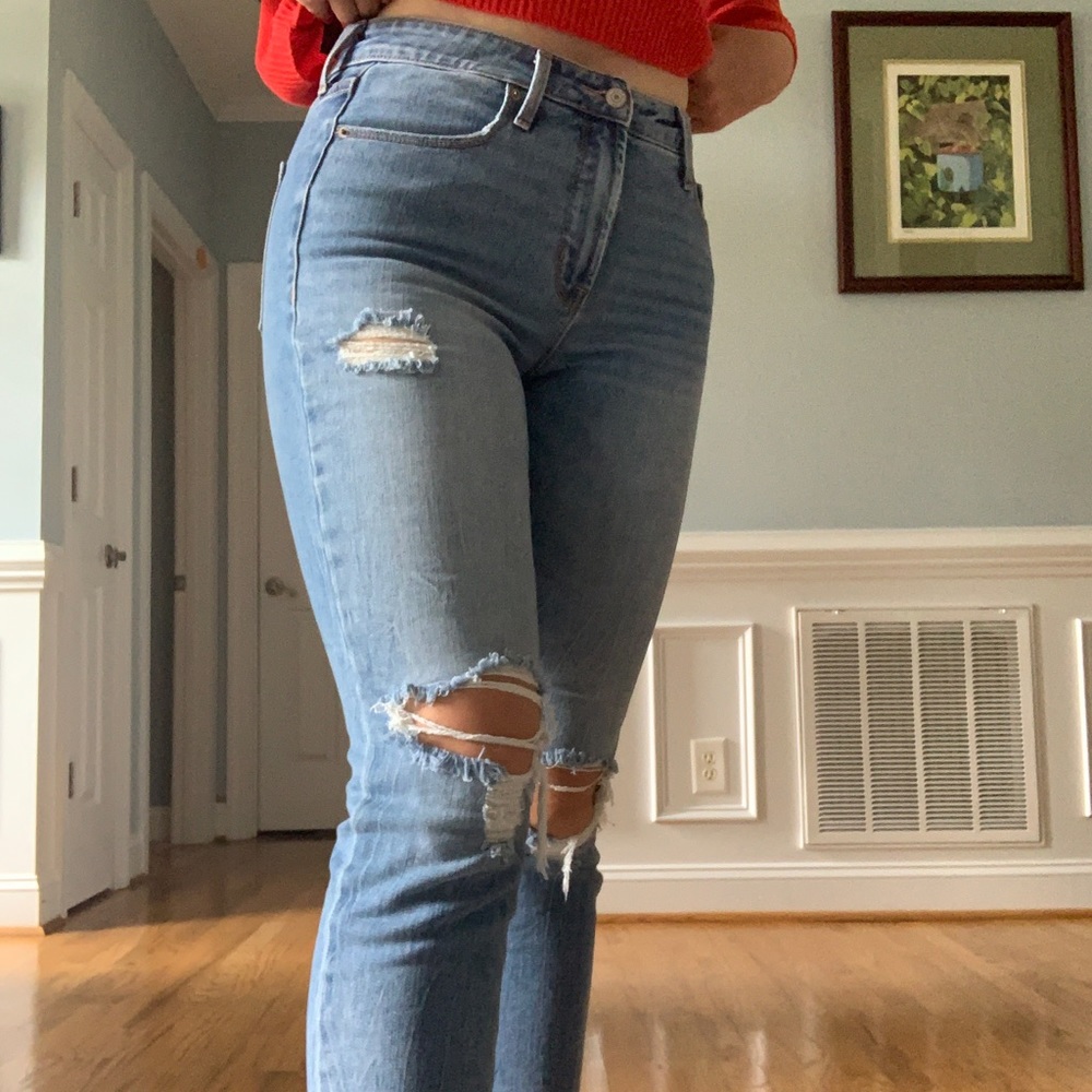 Old Navy Power Slim Straight High Rise Jeans